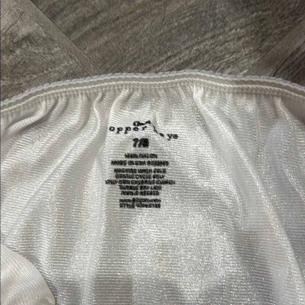 White Lace Trim Slip Skirt - Picture 3 of 3